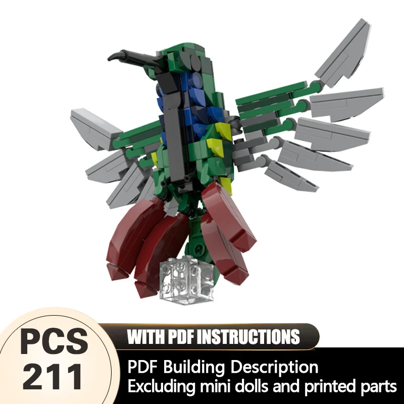 Creators Animal Series Model MOC Building Bricks Black-throated Mango Hummingbird Modular Technology Gifts Holiday Assemble Toys
Creators Animal Series Model MOC Building Bricks Black-throated Mango Hummingbird Modular Technology Gifts Holiday Assemble Toys