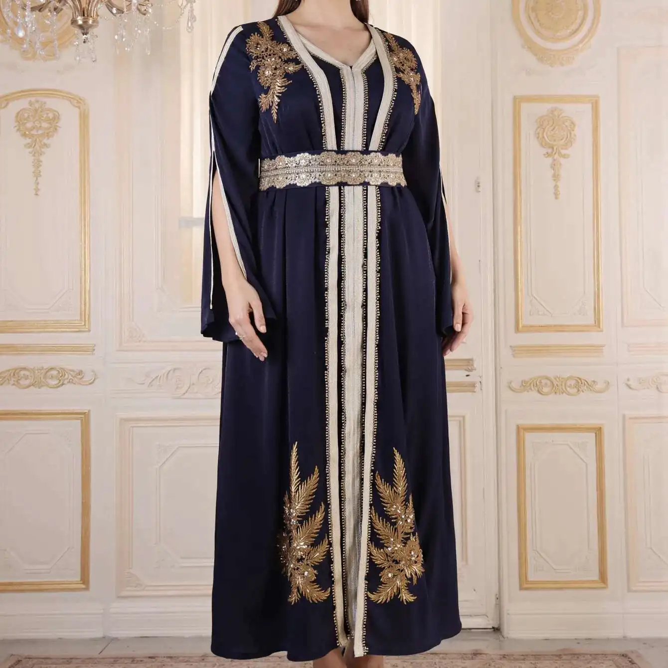 Musilin New Plus Size Women's Fashion Luxury Embroidered Two-piece Robe Long Dress Set Abaya Ramadan Dubai Luxury Islam Elegant
Musilin New Plus Size Women's Fashion Luxury Embroidered Two-piece Robe Long Dress Set Abaya Ramadan Dubai Luxury Islam Elegant