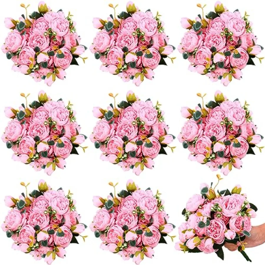 24 Bundles Artificial Peonies Flowers Wedding Faux Flowers Silk Peony Bouquet Bulk Bride Fake Florals Arrangements for Table Ce
24 Bundles Artificial Peonies Flowers Wedding Faux Flowers Silk Peony Bouquet Bulk Bride Fake Florals Arrangements for Table Ce