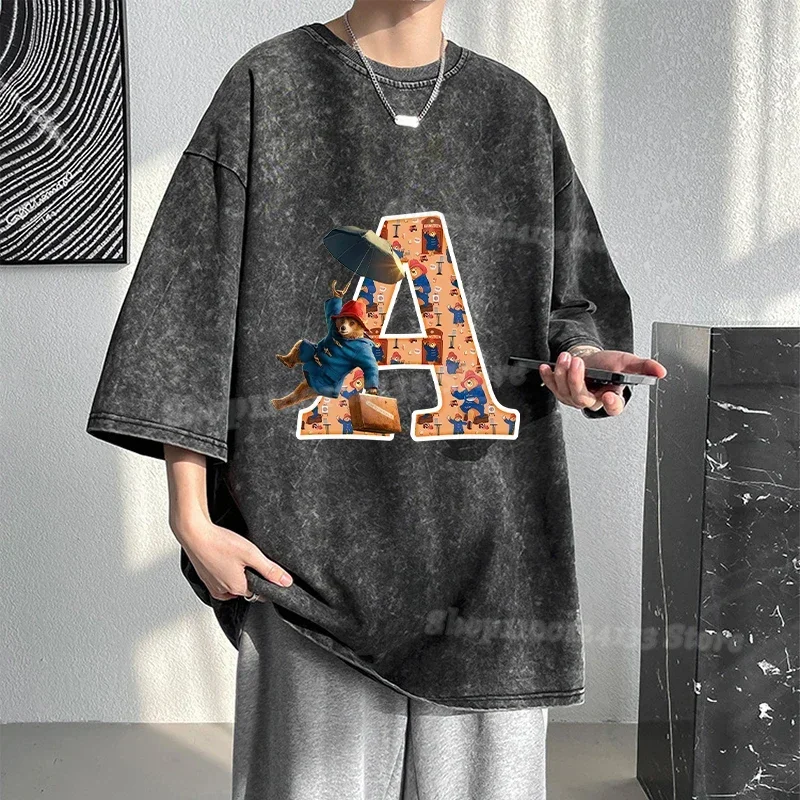Paddingtons Adult T-shirt Cotton Y2k Vogue Vintage Letters A-Z Movie Cute Bear Print Short Sleeve Tops Men Women Summer Clothing
Paddingtons Adult T-shirt Cotton Y2k Vogue Vintage Letters A-Z Movie Cute Bear Print Short Sleeve Tops Men Women Summer Clothing