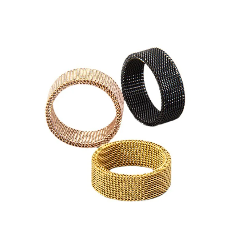 2025 Grid Mesh Couple Rings 8MM Titanium Steel Multi-Color Unisex Minimalist Jewelry Bands for Men And Women
2025 Grid Mesh Couple Rings 8MM Titanium Steel Multi-Color Unisex Minimalist Jewelry Bands for Men And Women
