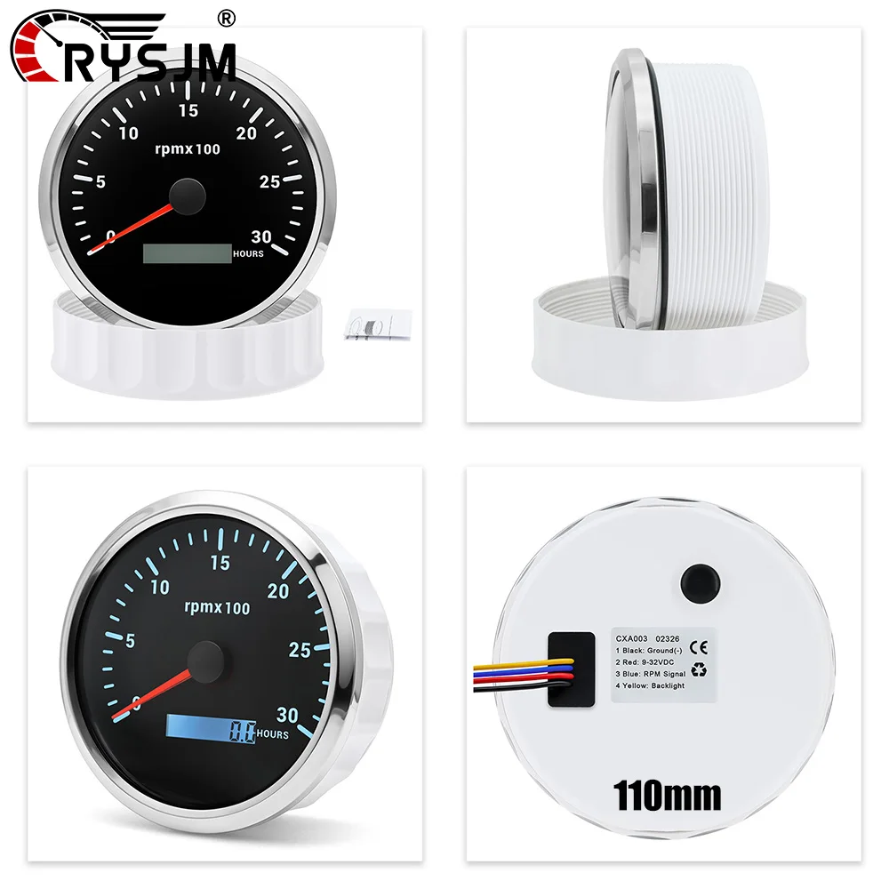 110mm Car RPM Tachometer With Hours Display Tach Gauge Waterproof Universal 7 Color LED Instrument for 12V24V Cars Boat Yacht
110mm Car RPM Tachometer With Hours Display Tach Gauge Waterproof Universal 7 Color LED Instrument for 12V24V Cars Boat Yacht