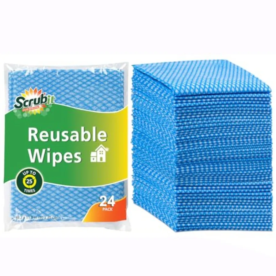 Reusable Handy Wipes Cleaning Cloth for House and Office - Dish Cloths for Washing Dishes - Multi Purpose Cleaning Towels 12 x
Reusable Handy Wipes Cleaning Cloth for House and Office - Dish Cloths for Washing Dishes - Multi Purpose Cleaning Towels 12 x
