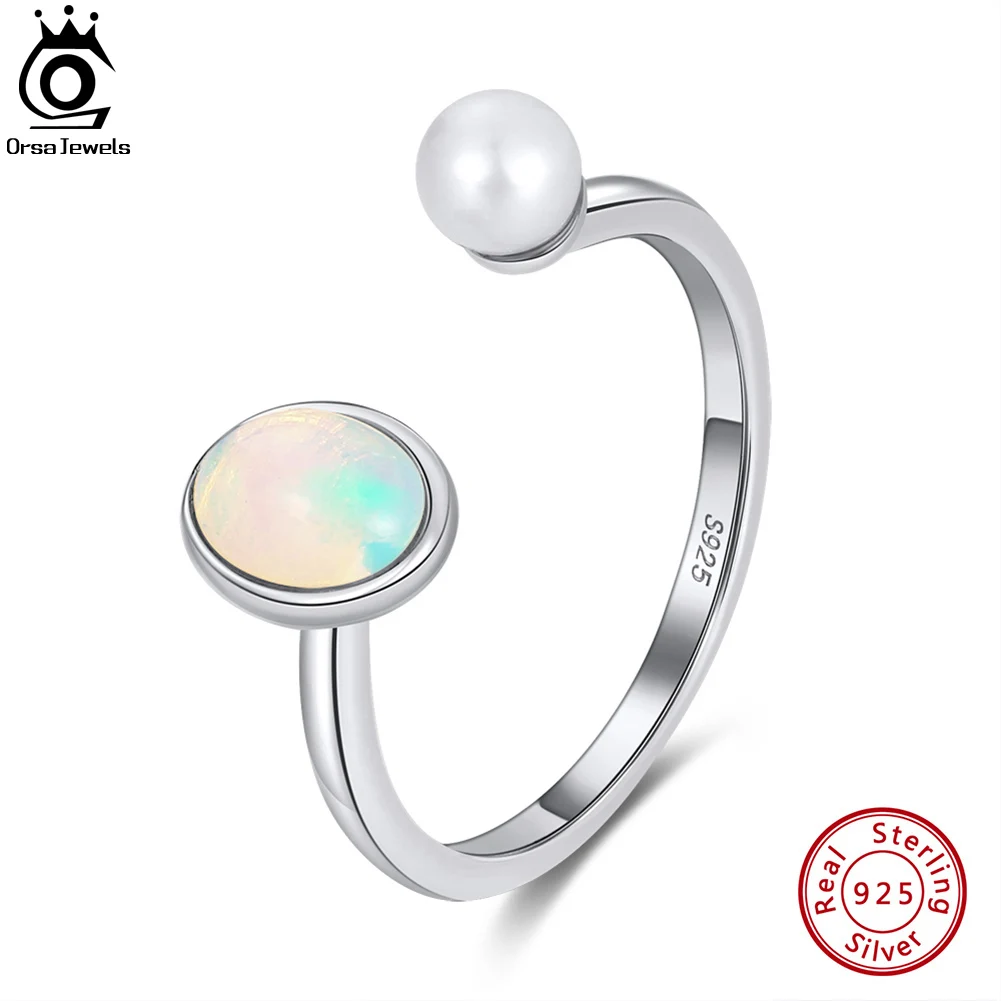 ORSA JEWELS Soild S925 Кольца из стерлингового серебра с натуральным опалом для женщин Жемчужное очаровательное открытое кольцо Изящное ювелирное изделие для вечеринок Подарок GMR02
ORSA JEWELS Soild S925 Кольца из стерлингового серебра с натуральным опалом для женщин Жемчужное очаровательное открытое кольцо Изящное ювелирное изделие для вечеринок Подарок GMR02