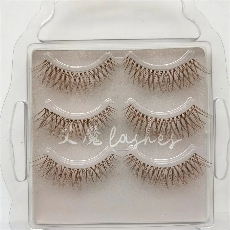 ~Brown false eyelashes brown natural cross monofilament transparent stem fine animation COS
~Brown false eyelashes brown natural cross monofilament transparent stem fine animation COS
