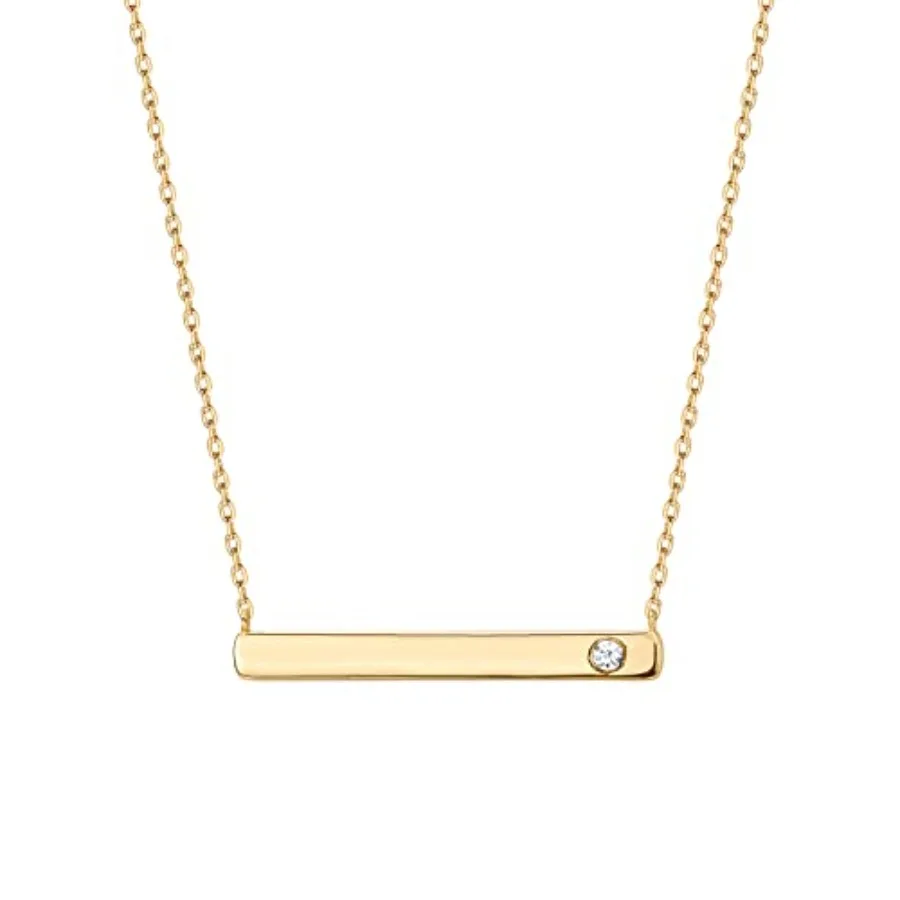 14K Gold Plated Crystal Birthstone Bar Necklace Dainty Necklace Gold Necklaces for Women
14K Gold Plated Crystal Birthstone Bar Necklace Dainty Necklace Gold Necklaces for Women