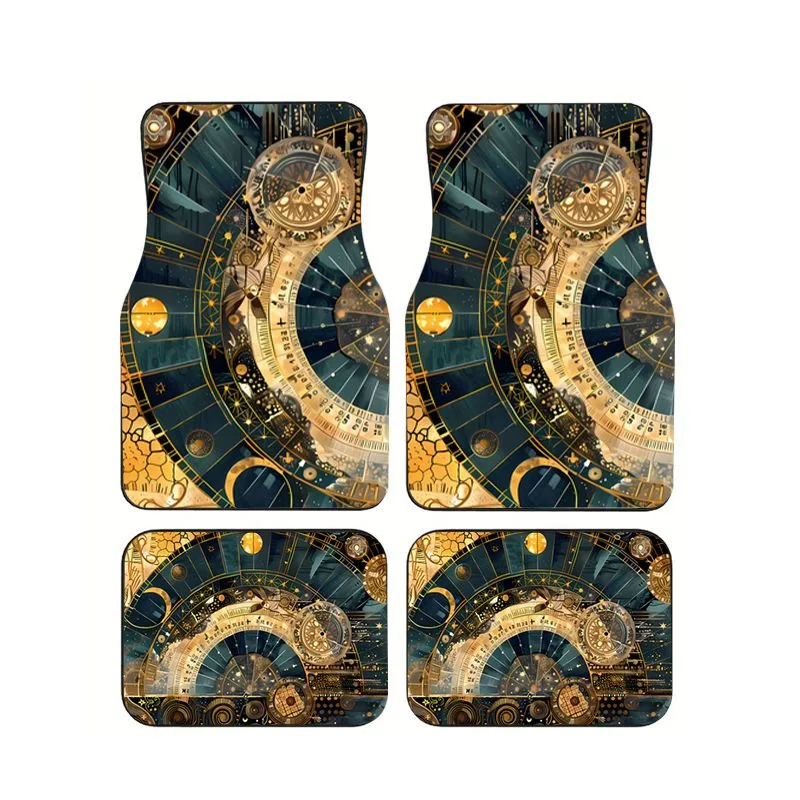 Ornate Gold Zodiac Compass Car Floor Mats 4pcs Waterproof Washable Carpets For All Vehicles
Ornate Gold Zodiac Compass Car Floor Mats 4pcs Waterproof Washable Carpets For All Vehicles