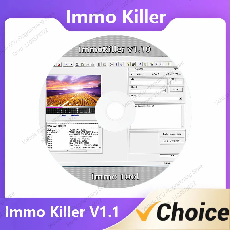 Программная программа Immo Killer V1.1 для ремонта автомобиля противоугонная система с ECU программатором, который считывает противоугонное устройство Eprom Поддержка нескольких моделей на английском языке-30%
Программная программа Immo Killer V1.1 для ремонта автомобиля противоугонная система с ECU программатором, который считывает противоугонное устройство Eprom Поддержка нескольких моделей на английском языке-30%
