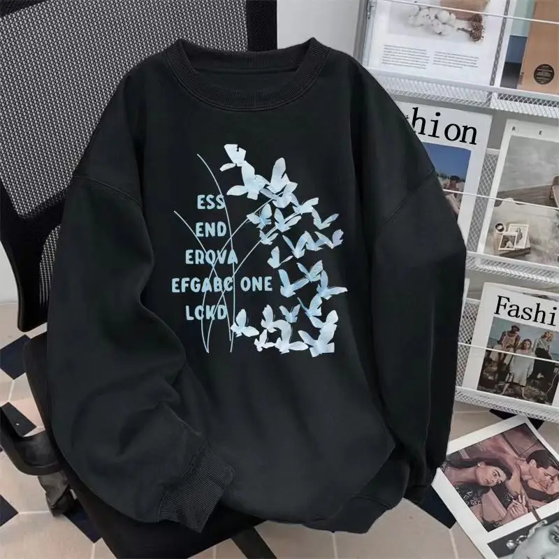 American retro printed crew neck sweater for boys and girls, autumn and winter casual personality versatile velvet new clothes
American retro printed crew neck sweater for boys and girls, autumn and winter casual personality versatile velvet new clothes