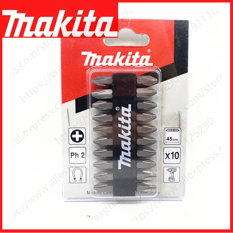 Makita 10PCS NZ 45MM magnetic PH2 cross drill bit bidirectional electric drill bit screwdriver set
Makita 10PCS NZ 45MM magnetic PH2 cross drill bit bidirectional electric drill bit screwdriver set