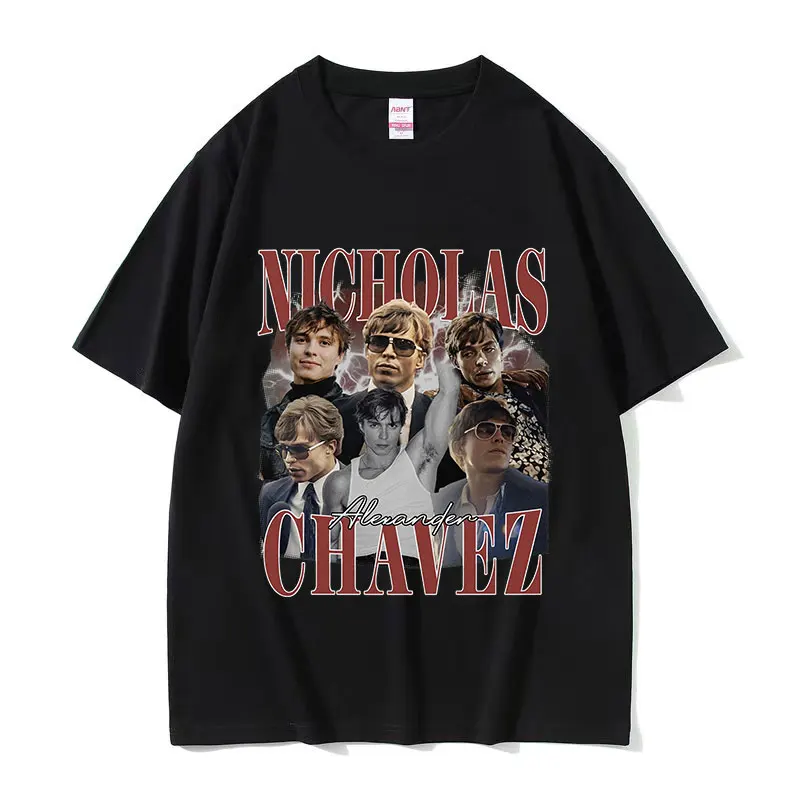 90s Retro Nicholas Chavez Graphic T Shirts Men's O-Neck Fashion High Quality T-shirt Man 100% Cotton Oversized Tshirt Streetwear
90s Retro Nicholas Chavez Graphic T Shirts Men's O-Neck Fashion High Quality T-shirt Man 100% Cotton Oversized Tshirt Streetwear