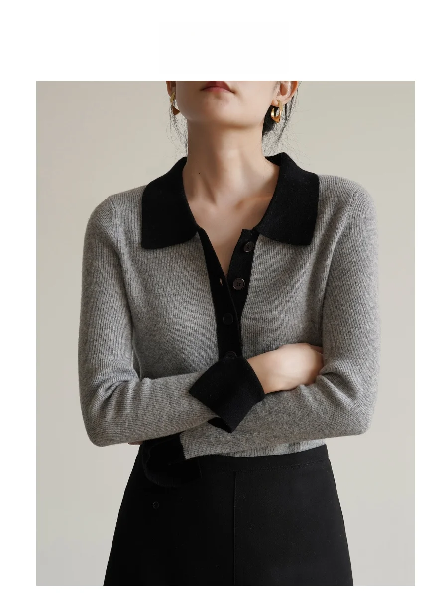 Ele Design Knitted Wool Sweater Long Sve Women's Base irt Color Colion Casual Sle Slim Fit Spring Faion
Ele Design Knitted Wool Sweater Long Sve Women's Base irt Color Colion Casual Sle Slim Fit Spring Faion