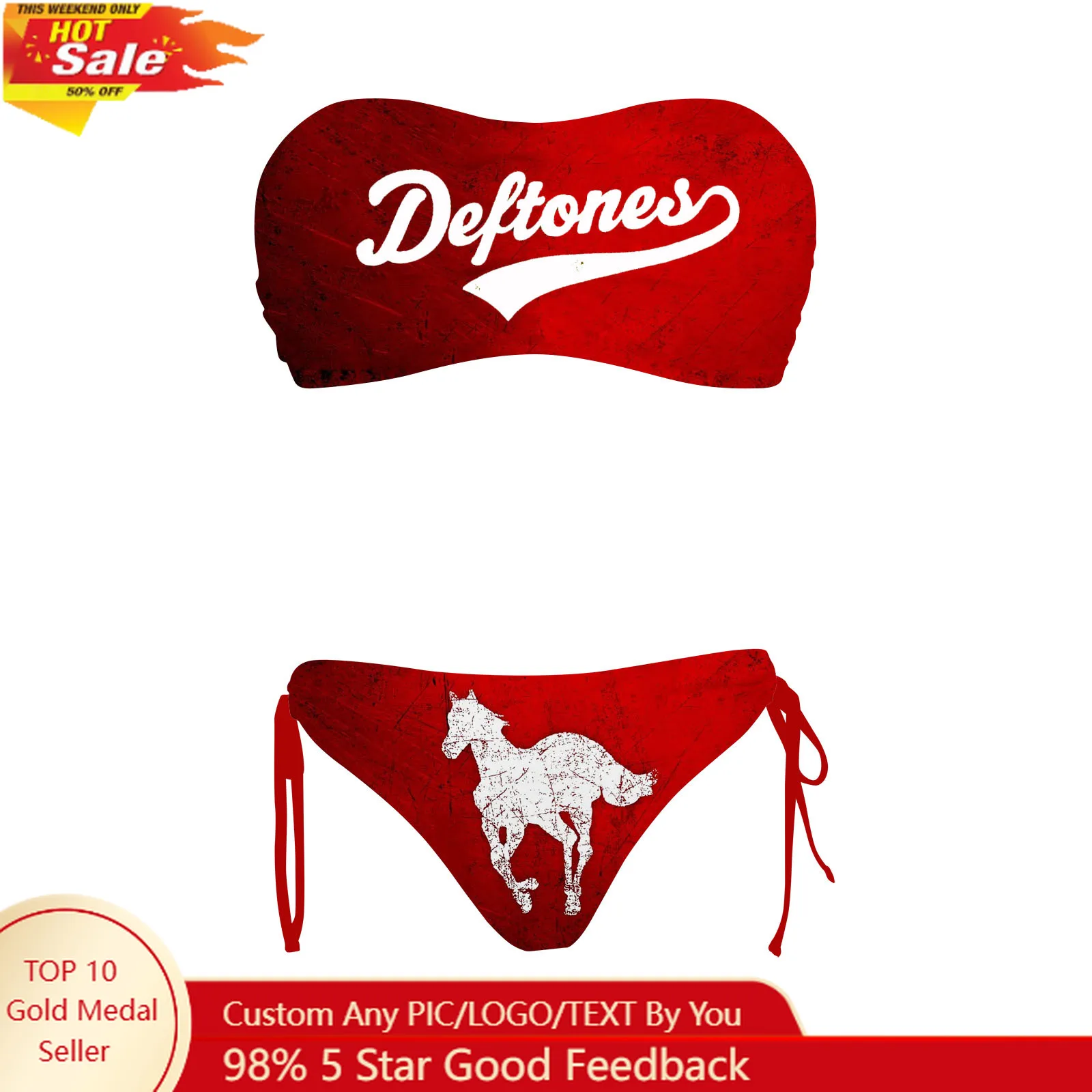 Deftones Rock Band Custom Swimsuit Womens Drawstring Two Piece Set Bathing Suits Swimwear Pool Party Beach Bikini Beachwear
Deftones Rock Band Custom Swimsuit Womens Drawstring Two Piece Set Bathing Suits Swimwear Pool Party Beach Bikini Beachwear