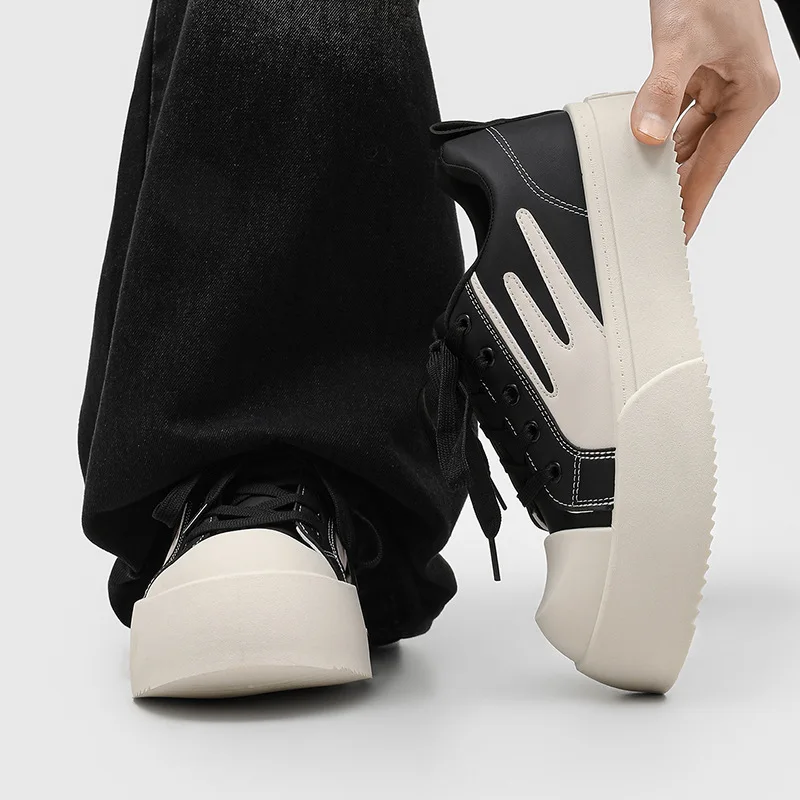 New Men's Platform Skate Shoes Casual Thick Sole Height Increasing Sneakers Breathable Non-slip Streetwear Board Shoes for Men
New Men's Platform Skate Shoes Casual Thick Sole Height Increasing Sneakers Breathable Non-slip Streetwear Board Shoes for Men