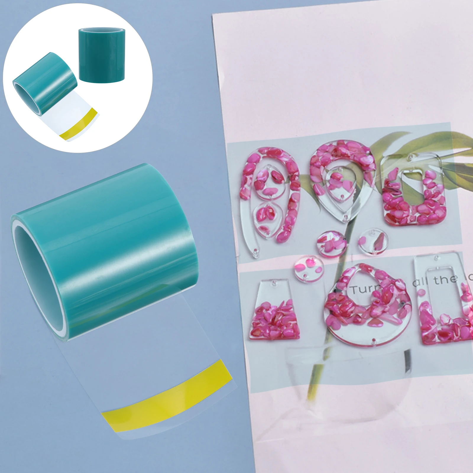 2pcs Crystal Epoxy Tape UV Craft Seamless Adhesive Blue DIY Tool Jewelry Pendant Charm Bezel Gifts Resin PET Durability Self
2pcs Crystal Epoxy Tape UV Craft Seamless Adhesive Blue DIY Tool Jewelry Pendant Charm Bezel Gifts Resin PET Durability Self