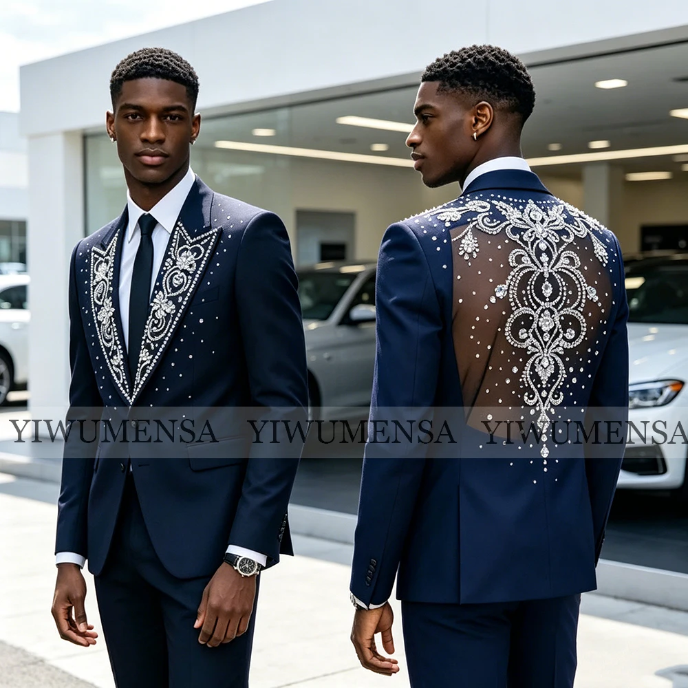 Luxury Men Suits Unique Design Outfit Peaked Lapel Groom Tuxedos Customized Wedding Blazers 2 Pieces Sets Slim Fit ropa hombre
Luxury Men Suits Unique Design Outfit Peaked Lapel Groom Tuxedos Customized Wedding Blazers 2 Pieces Sets Slim Fit ropa hombre
