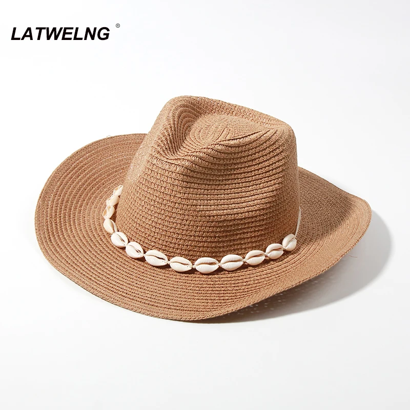 Fashion Shell Cowboy Cowgirl Hat For Women Men Straw Hat Wide Brim Beach Hats Vacation Summer Panama Sun Hat Wholesale
Fashion Shell Cowboy Cowgirl Hat For Women Men Straw Hat Wide Brim Beach Hats Vacation Summer Panama Sun Hat Wholesale