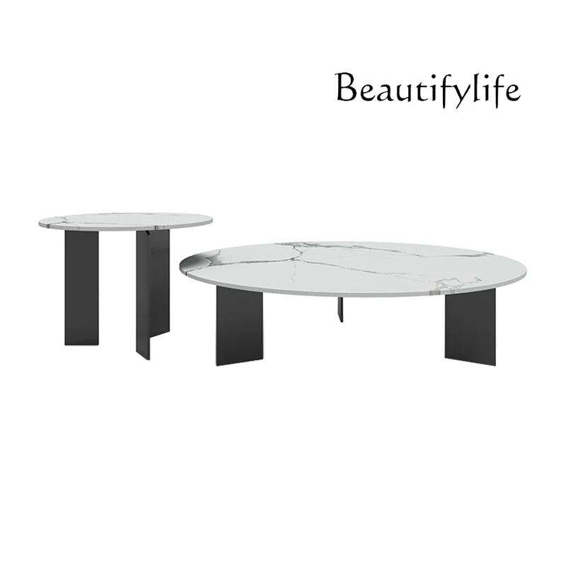 Italian Minimalist Stone Plate Sofa and Tea Table Modern Light Luxury Designer Living Room Retro Side Table
Italian Minimalist Stone Plate Sofa and Tea Table Modern Light Luxury Designer Living Room Retro Side Table