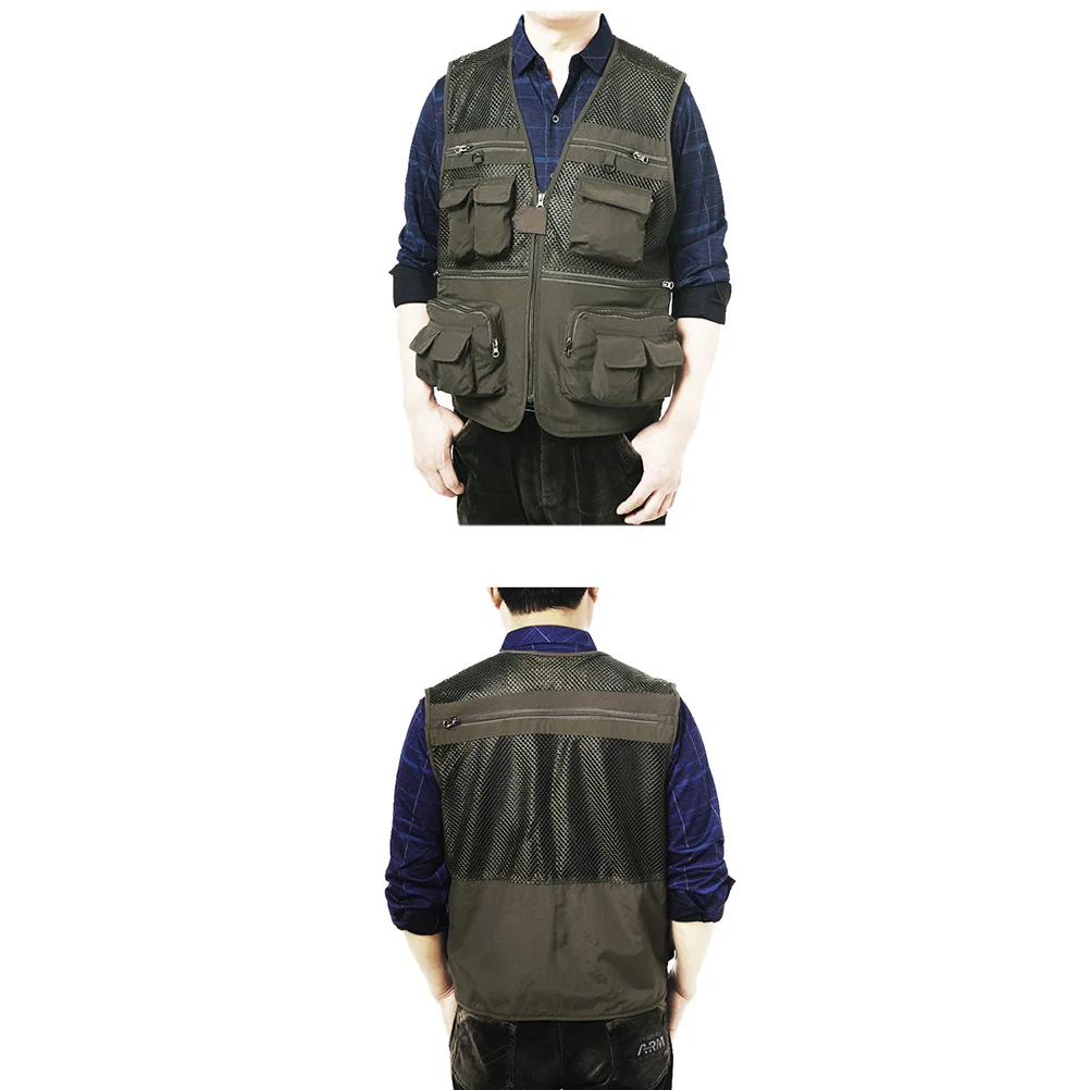 Men Multi Pockets Mesh Vest Breathable Outdoor Zipper Closure Fishing Hiking Camping Hunting Vest for Men
Men Multi Pockets Mesh Vest Breathable Outdoor Zipper Closure Fishing Hiking Camping Hunting Vest for Men