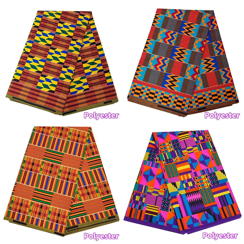 African Kente Geometric Wax Print Fabric Ankara Style DIY for Cloth Sewing Materials Polyester Loincloth Tissu Batik fabric P5
African Kente Geometric Wax Print Fabric Ankara Style DIY for Cloth Sewing Materials Polyester Loincloth Tissu Batik fabric P5