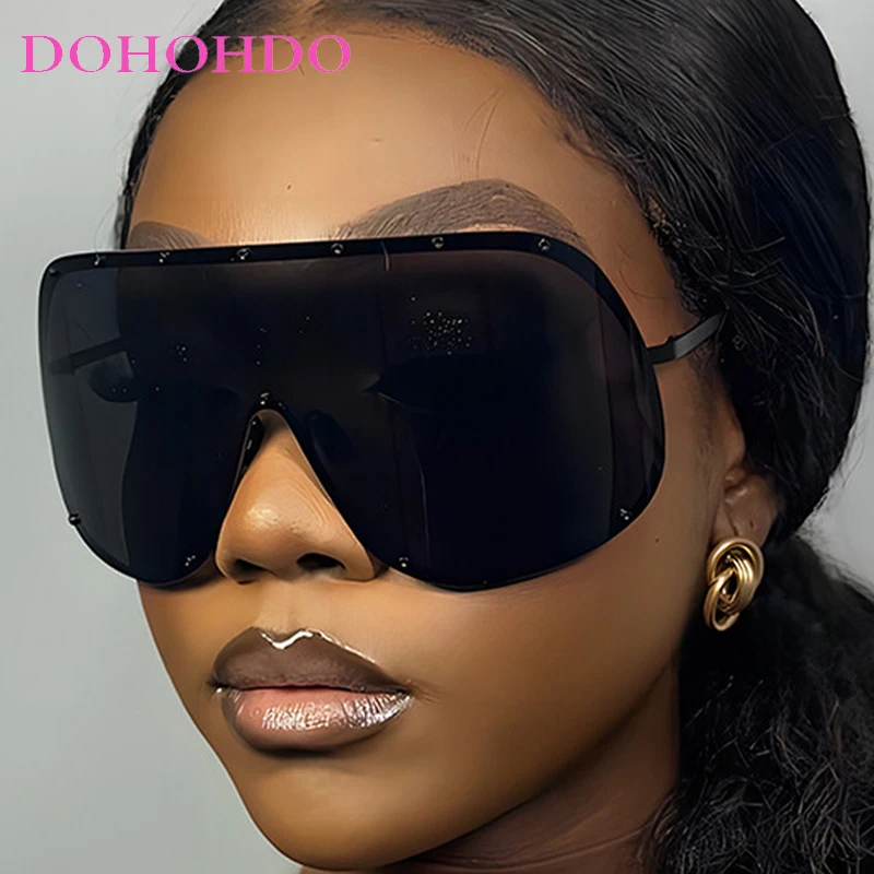 Oversized Metal Rimless Integrated Windproof Sunglasses For Women 2025 Trends Y2k Luxury Brand Design Sun Glasses Unisex UV400
Oversized Metal Rimless Integrated Windproof Sunglasses For Women 2025 Trends Y2k Luxury Brand Design Sun Glasses Unisex UV400