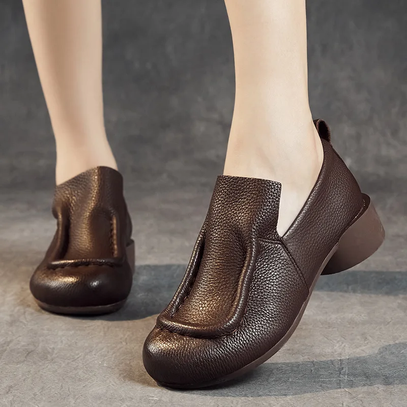 Soft Cowhide Women's Loafers Luxury Handmade Breathable Comfortable 2026 Autumn Daily Outdoor Platform Wedge Casual Shoes Woman
Soft Cowhide Women's Loafers Luxury Handmade Breathable Comfortable 2026 Autumn Daily Outdoor Platform Wedge Casual Shoes Woman
