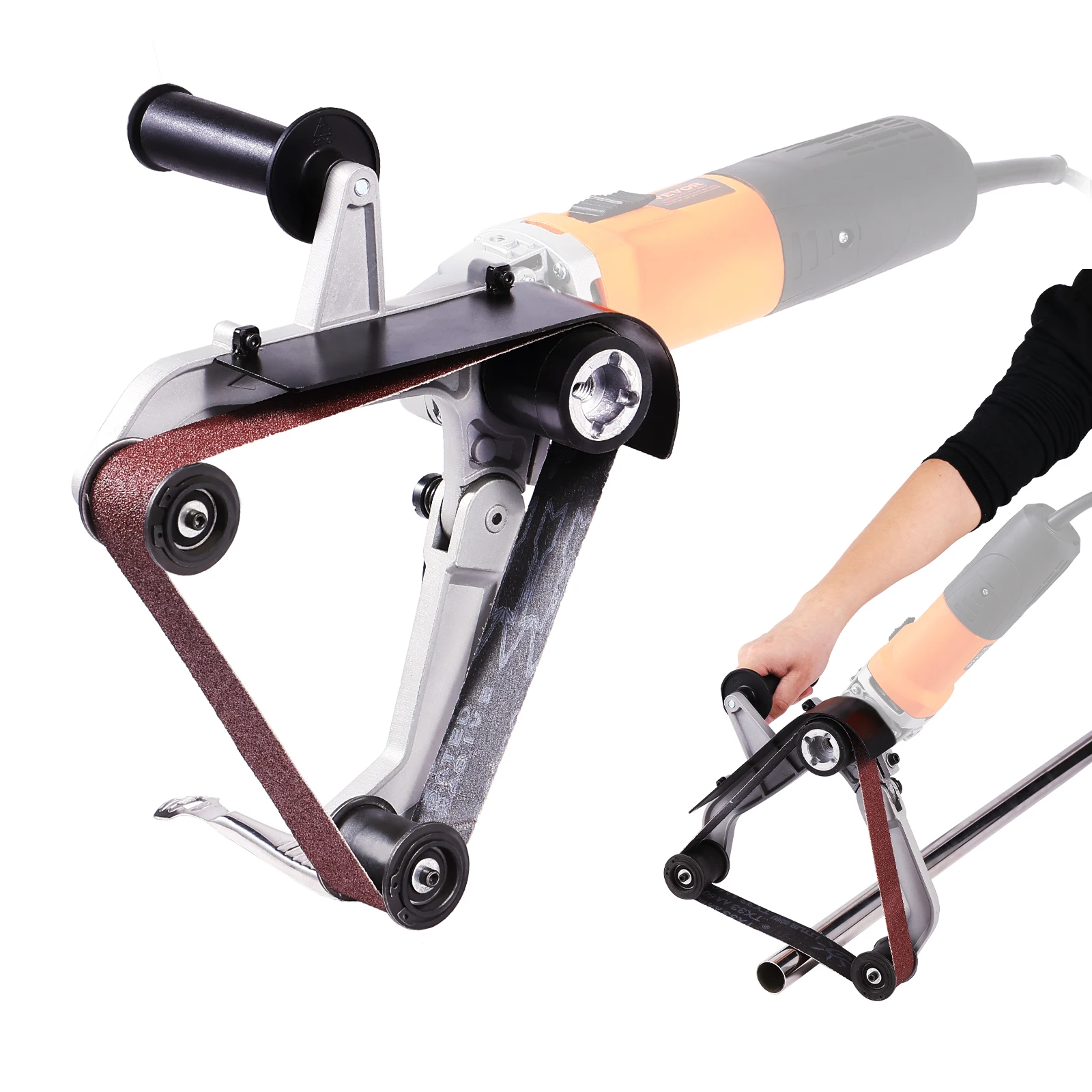 SucceBuy Belt Sander Adapter for Angle Grinder Pipe Tube Sanding Attachment with 5/8-11" Imperial Thread and 10PCS Sanding Belts
SucceBuy Belt Sander Adapter for Angle Grinder Pipe Tube Sanding Attachment with 5/8-11" Imperial Thread and 10PCS Sanding Belts