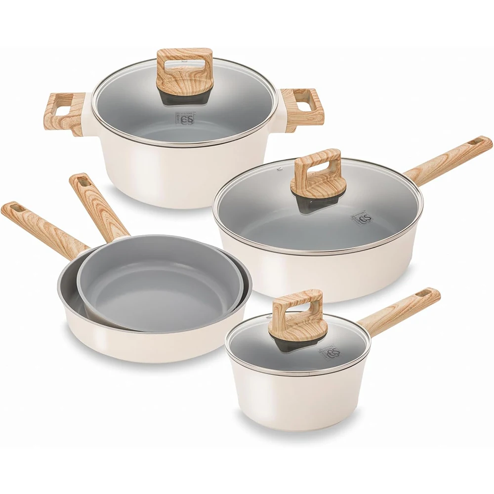 Nonstick Ceramic Cookware Set, Nonstick Pots and Pans Set with Stay-Cool Handles, Non-toxic Ceramic Kitchen Cooking Set
Nonstick Ceramic Cookware Set, Nonstick Pots and Pans Set with Stay-Cool Handles, Non-toxic Ceramic Kitchen Cooking Set