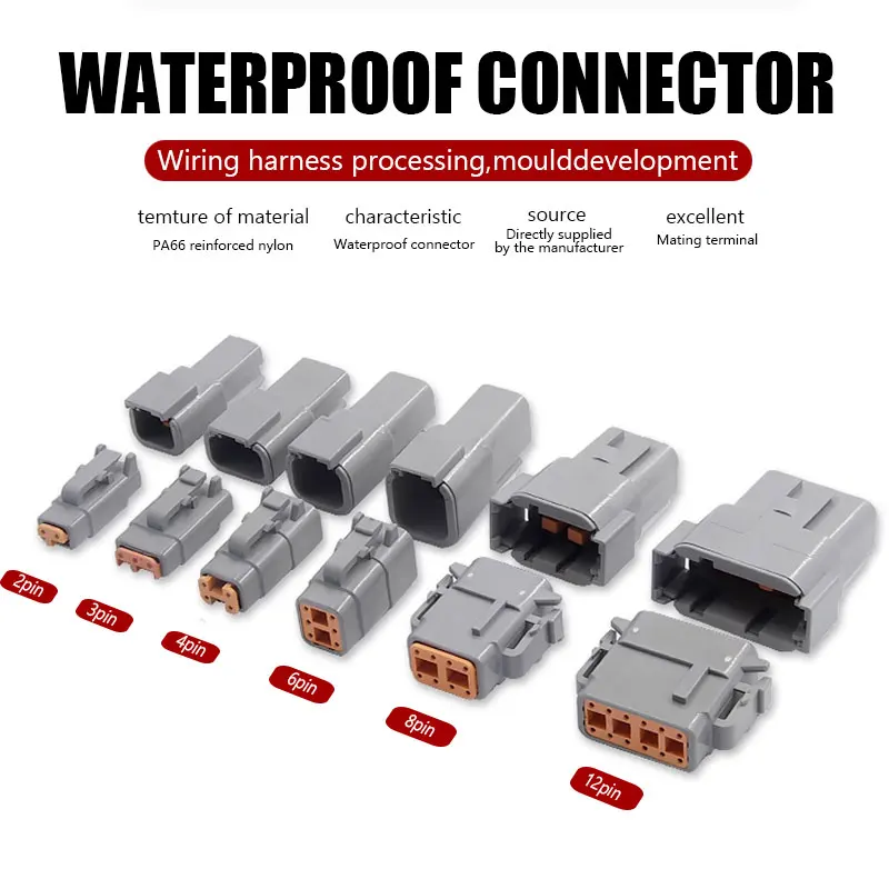 Universal Waterproof Car Connector Kit - Flange Male Female Terminal Set (DT/DTM/DTP/DT Flange/DT15/DT13) 5/10/20 Sets
Universal Waterproof Car Connector Kit - Flange Male Female Terminal Set (DT/DTM/DTP/DT Flange/DT15/DT13) 5/10/20 Sets