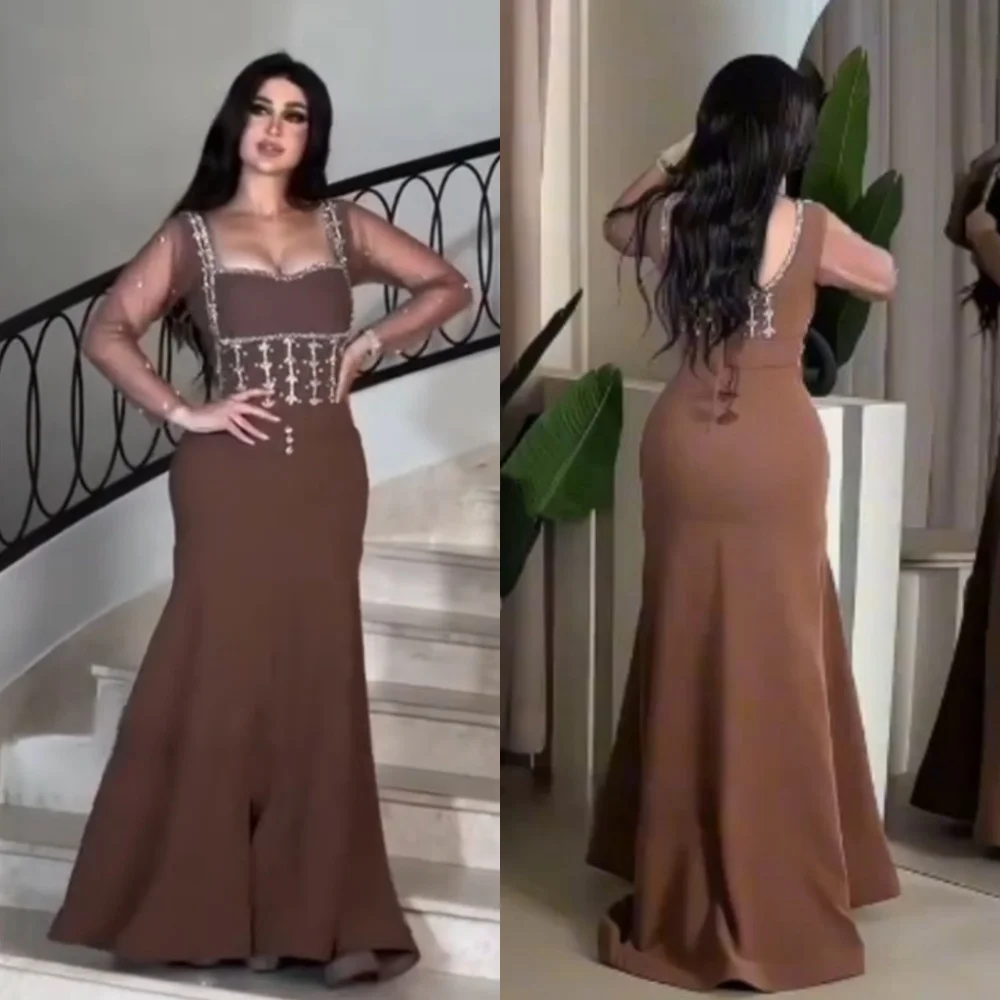Customized Jersey Sequined Beading Square Neck Trumpet Long Dresses Bespoke Occasion Evening Classic Elegant Matching
Customized Jersey Sequined Beading Square Neck Trumpet Long Dresses Bespoke Occasion Evening Classic Elegant Matching