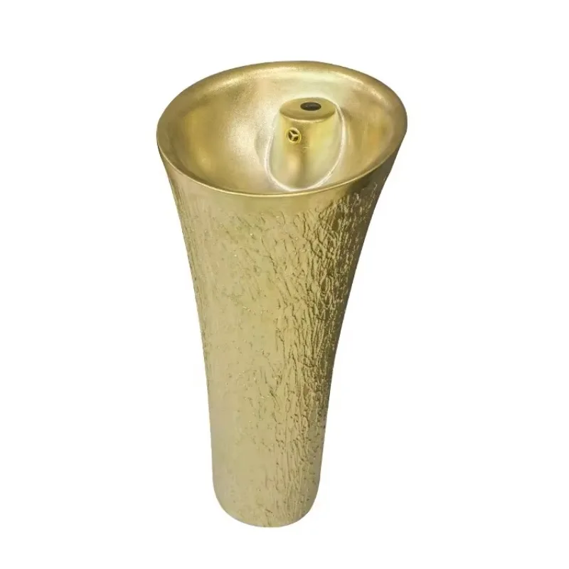 Modern and charming gold hotel wash basin pedestal sink floor basin
Modern and charming gold hotel wash basin pedestal sink floor basin
