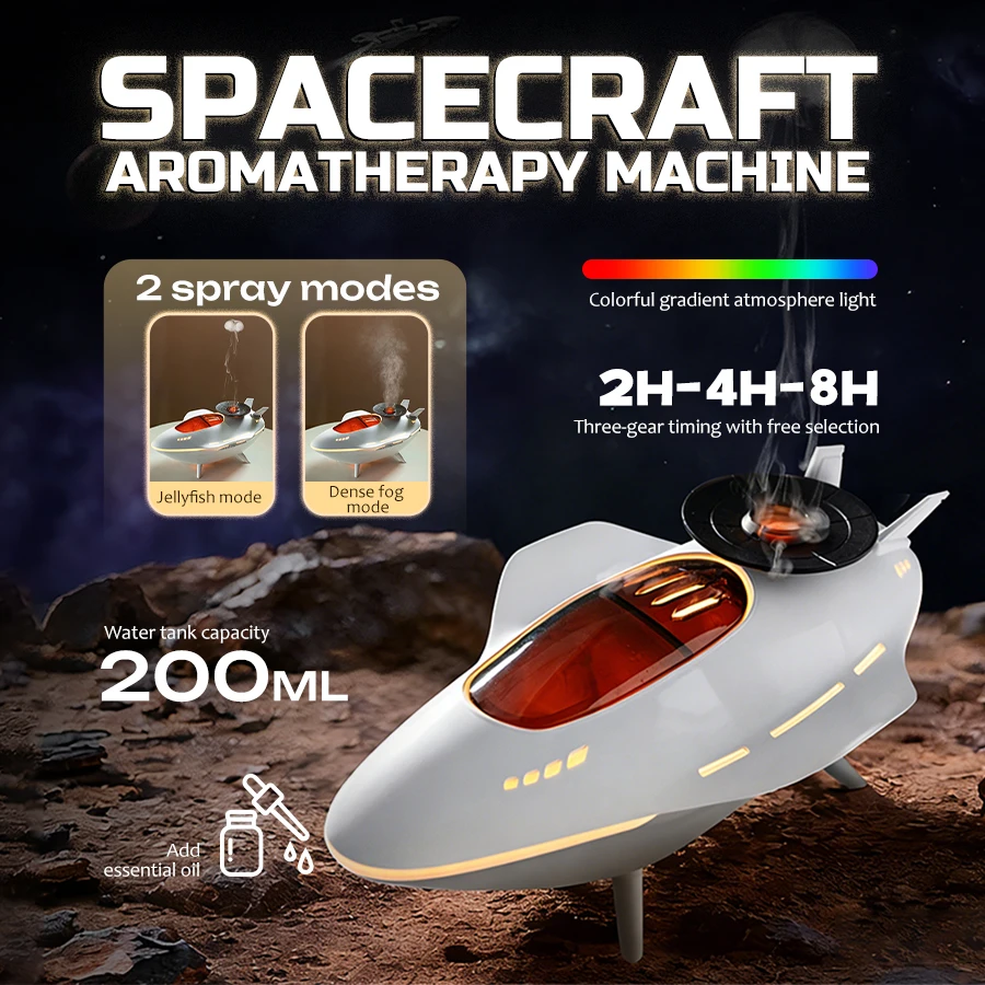 1PC USB Space Shuttle Aroma Diffuser, 2 Mist Modes, 3 Timers, 7 Color Light, Fine Mist, Quiet Humidifier for Home Office
1PC USB Space Shuttle Aroma Diffuser, 2 Mist Modes, 3 Timers, 7 Color Light, Fine Mist, Quiet Humidifier for Home Office
