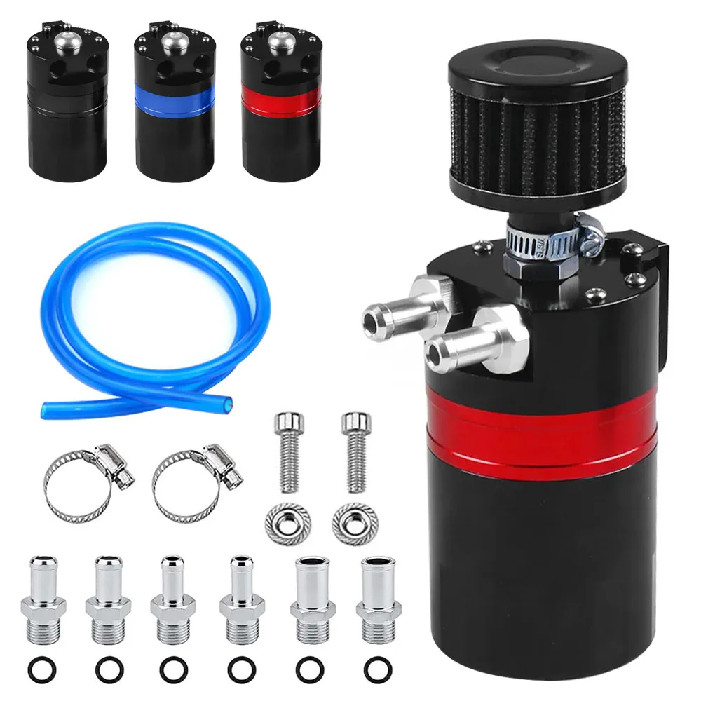 Universal Racing Oil Catch Can Kit Reservoir Baffled Tank + Breather Filter Aluminum Car Oil Tank With 6 Fittings Auto Parts
Universal Racing Oil Catch Can Kit Reservoir Baffled Tank + Breather Filter Aluminum Car Oil Tank With 6 Fittings Auto Parts