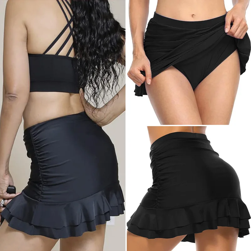 Skirt Swimming Pants Women's High Waist Sports Tennis Skirt Anti-Shine Beach Pleated Double Hem Swimming Short Skirt
Skirt Swimming Pants Women's High Waist Sports Tennis Skirt Anti-Shine Beach Pleated Double Hem Swimming Short Skirt