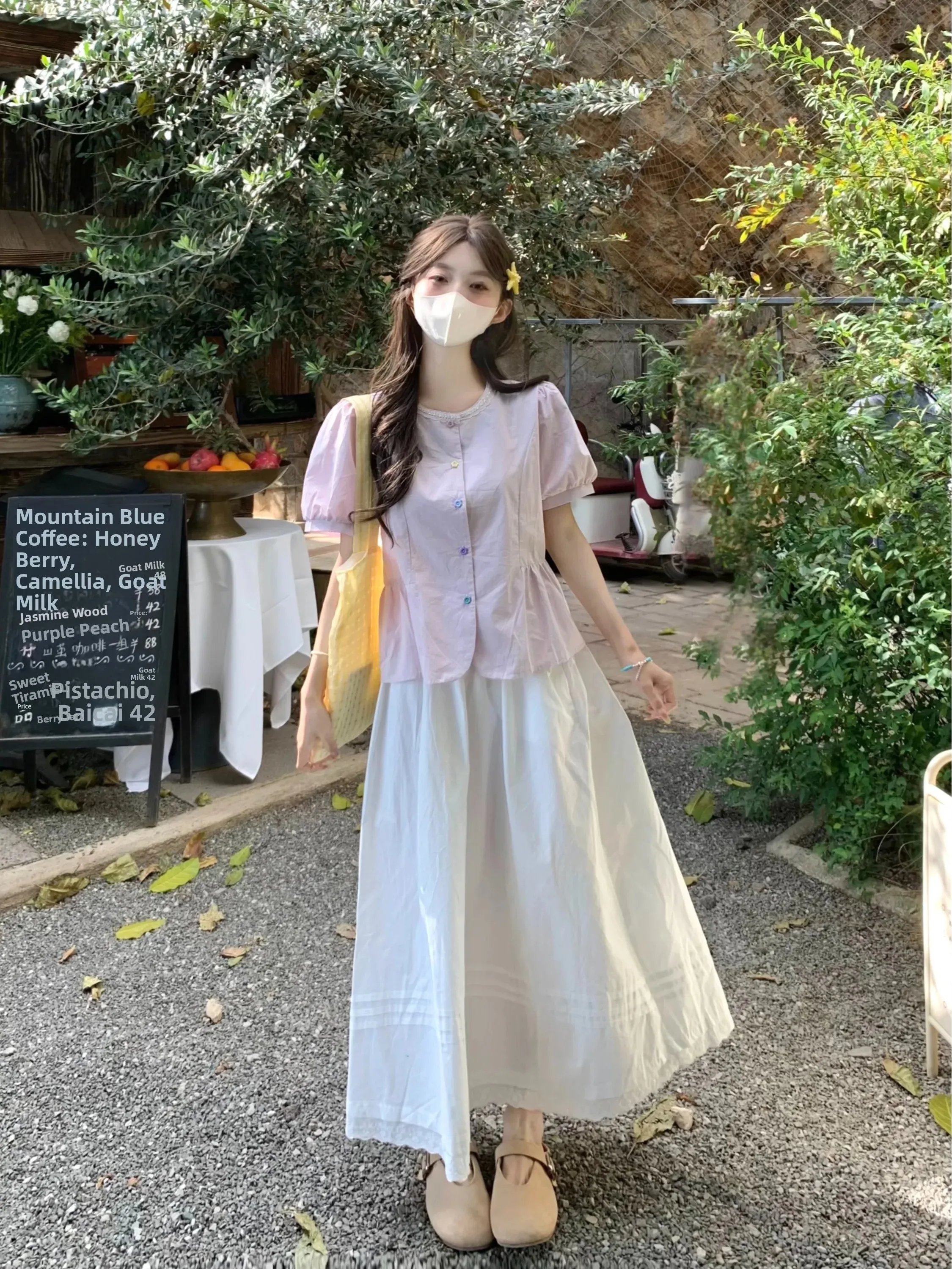 Sweet Style Loose Fit Short Sleeve Bubble Sleeve Shirt Women's Summer Thin Thin Doll Top Button Casual Slimming Top
Sweet Style Loose Fit Short Sleeve Bubble Sleeve Shirt Women's Summer Thin Thin Doll Top Button Casual Slimming Top