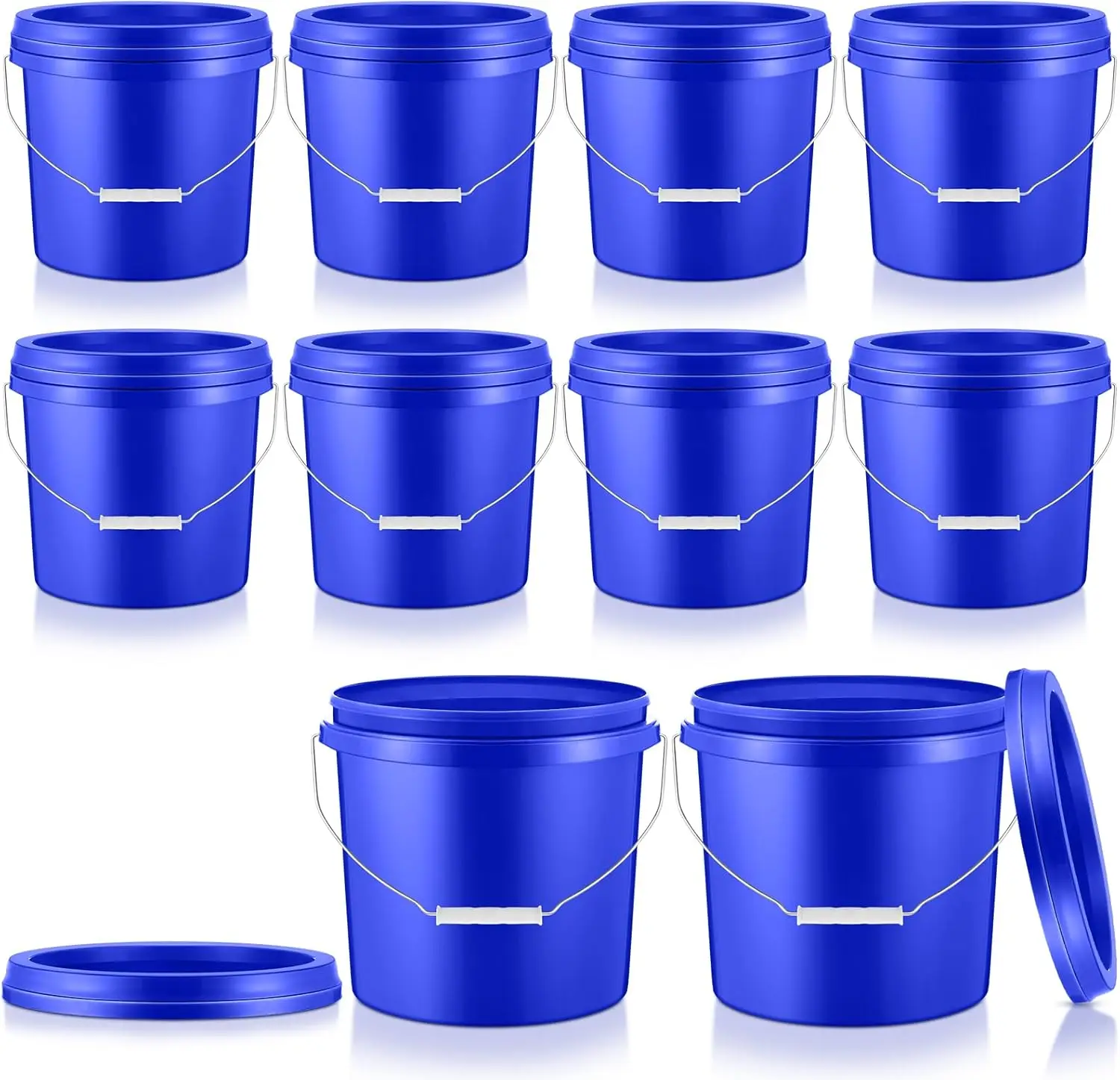 10-Pack Heavy Duty 2 Gallon Plastic Buckets with Lids and Handles for Home Storage, Cleaning, and Household Use (Blue)
10-Pack Heavy Duty 2 Gallon Plastic Buckets with Lids and Handles for Home Storage, Cleaning, and Household Use (Blue)