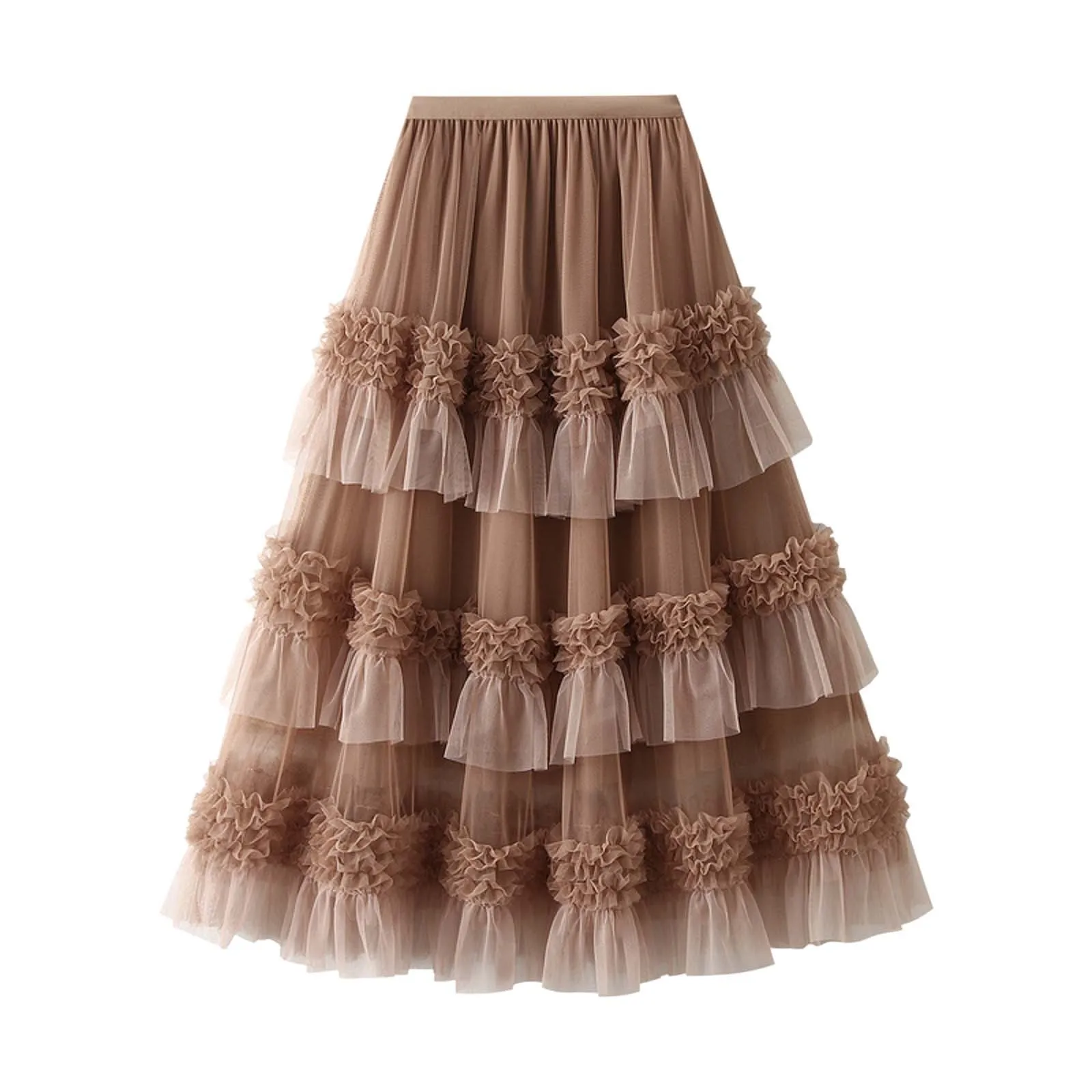 New Elastic High Waist Mesh Cake Skirt Women Fashion Sweet Solid Color Spring Autumn Petticoat Tulle Pleated Skirt Female
New Elastic High Waist Mesh Cake Skirt Women Fashion Sweet Solid Color Spring Autumn Petticoat Tulle Pleated Skirt Female