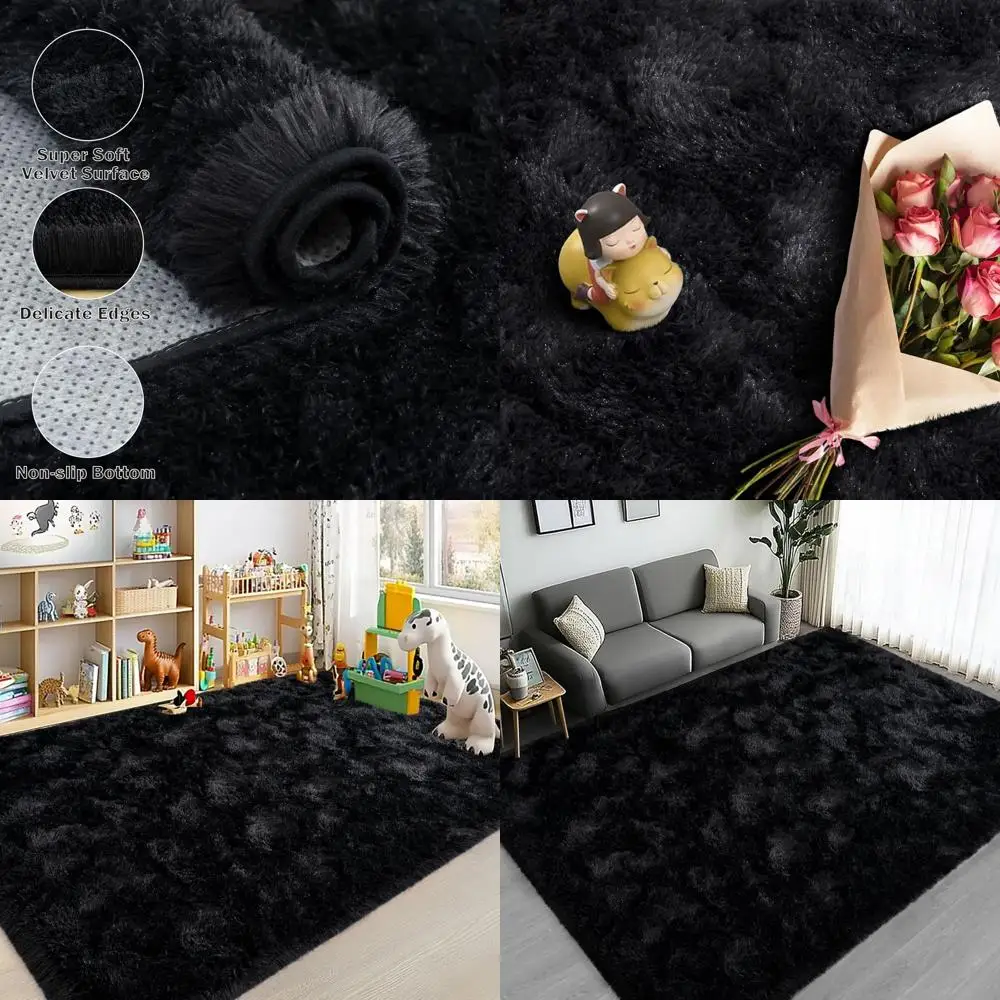Ковер из черной плюшевой ткани 6x9 футов, ультрамягкий, для гостиной, спальни, детских комнат и яслей — идеально подходит для домашнего декора
Ковер из черной плюшевой ткани 6x9 футов, ультрамягкий, для гостиной, спальни, детских комнат и яслей — идеально подходит для домашнего декора