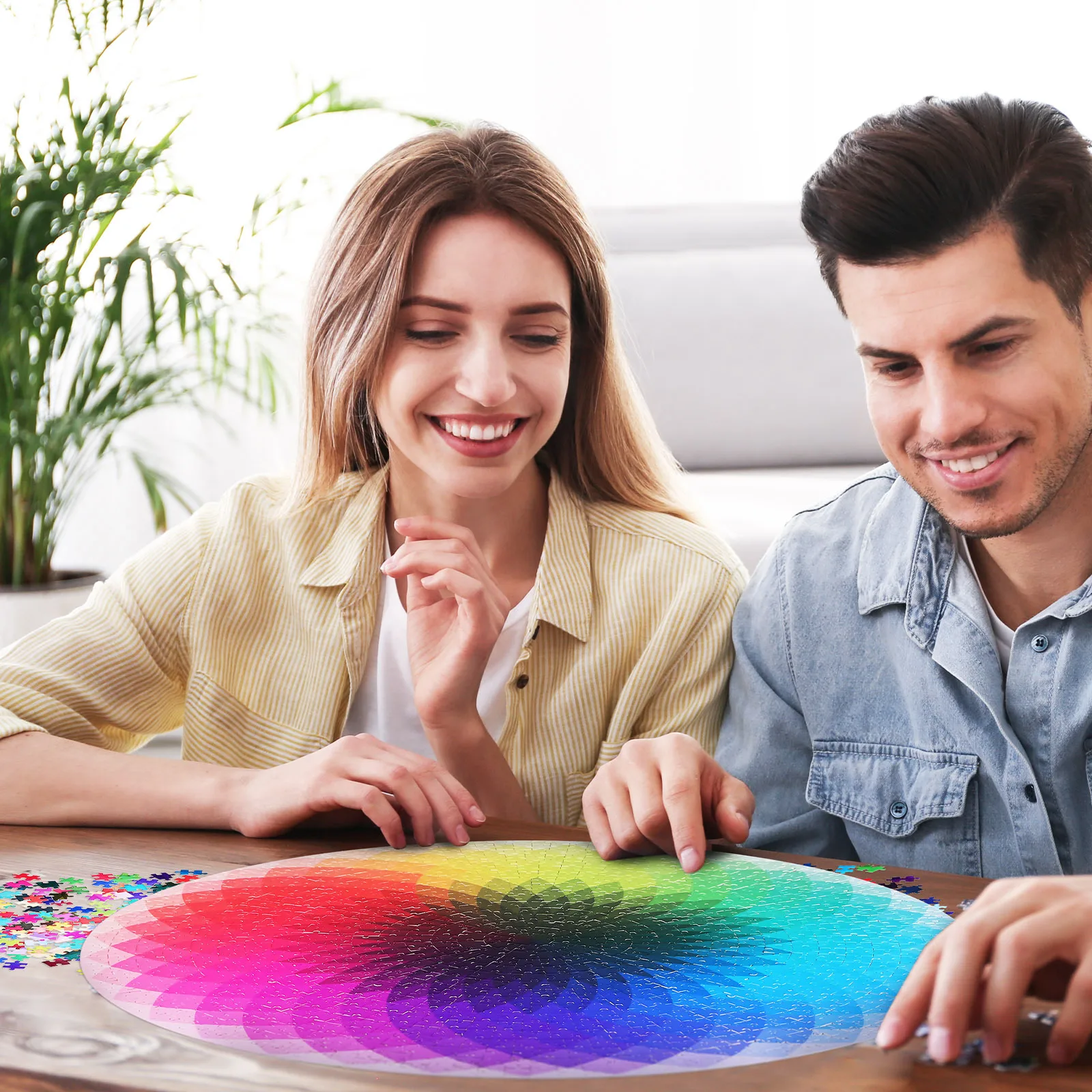 1pcs 1000 Piece Rainbow Puzzle Color Changing Gradient Design Adult Jigsaw Puzzles Hard Puzzle Game Fun Decor Collection Safe
1pcs 1000 Piece Rainbow Puzzle Color Changing Gradient Design Adult Jigsaw Puzzles Hard Puzzle Game Fun Decor Collection Safe