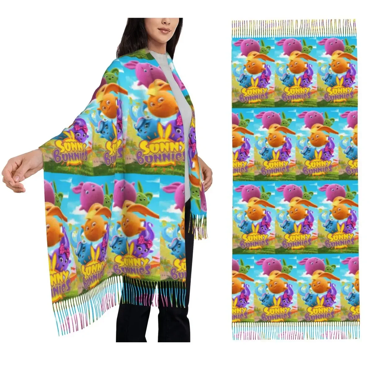 Солнечные кролики, аниме, мультяшный шарф, шарфы с кисточками для женщин, мягкие теплые шали и накидки, длинная осенне-зимняя шаль, накидка
Солнечные кролики, аниме, мультяшный шарф, шарфы с кисточками для женщин, мягкие теплые шали и накидки, длинная осенне-зимняя шаль, накидка
