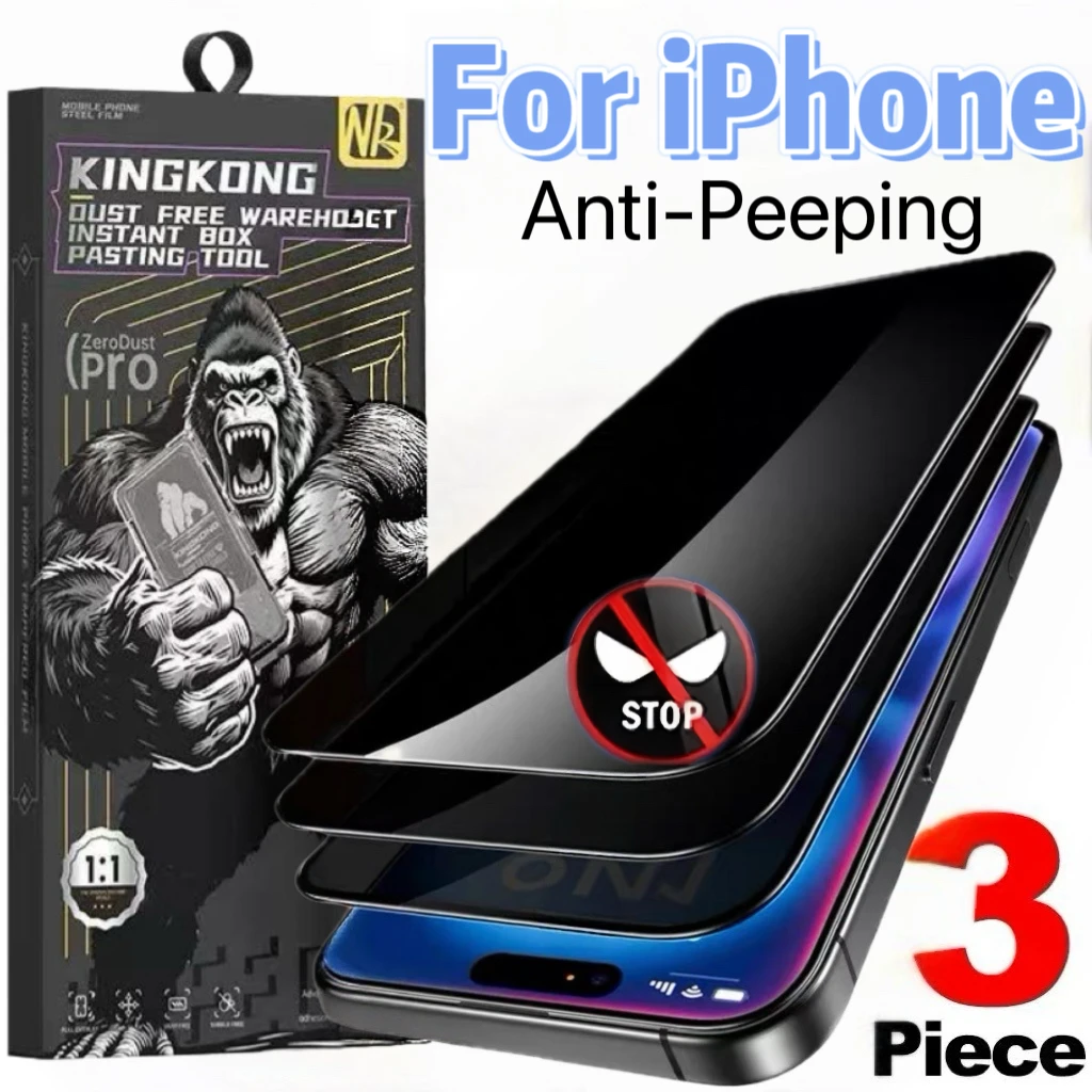 3-Pack 9H Tempered Glass Privacy Screen Protectors Compatible with iPhone Air 17, 16, 15, 14 Pro Max Series, Bubble-Free
3-Pack 9H Tempered Glass Privacy Screen Protectors Compatible with iPhone Air 17, 16, 15, 14 Pro Max Series, Bubble-Free