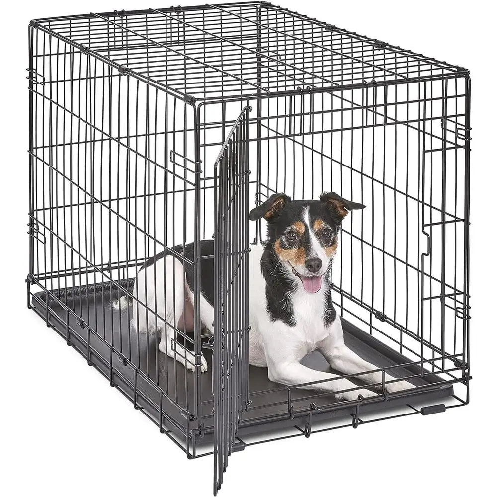 30-Inch Medium Dog Crate for 21-40 lbs Breeds: Single Door, Divider Panel, Leak-Proof Tray, Portable, Durable, Easy Assembly
30-Inch Medium Dog Crate for 21-40 lbs Breeds: Single Door, Divider Panel, Leak-Proof Tray, Portable, Durable, Easy Assembly