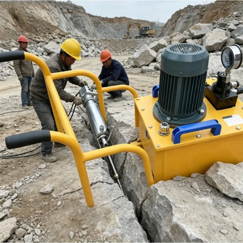 Reliable Hydraulic Rock Splitter Diesel Powered for Outdoor Mountain Quarrying Machine Portable Stone Hydraulic Splitter Plant
Reliable Hydraulic Rock Splitter Diesel Powered for Outdoor Mountain Quarrying Machine Portable Stone Hydraulic Splitter Plant