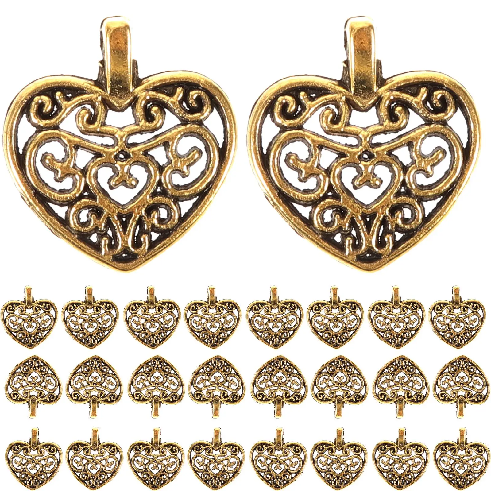 50pcs Heart Pendant Hollow Metal Alloy Women Jewelry Hollow Heart Metal Pendants Accessories DIY Craft Decorations Necklace
50pcs Heart Pendant Hollow Metal Alloy Women Jewelry Hollow Heart Metal Pendants Accessories DIY Craft Decorations Necklace