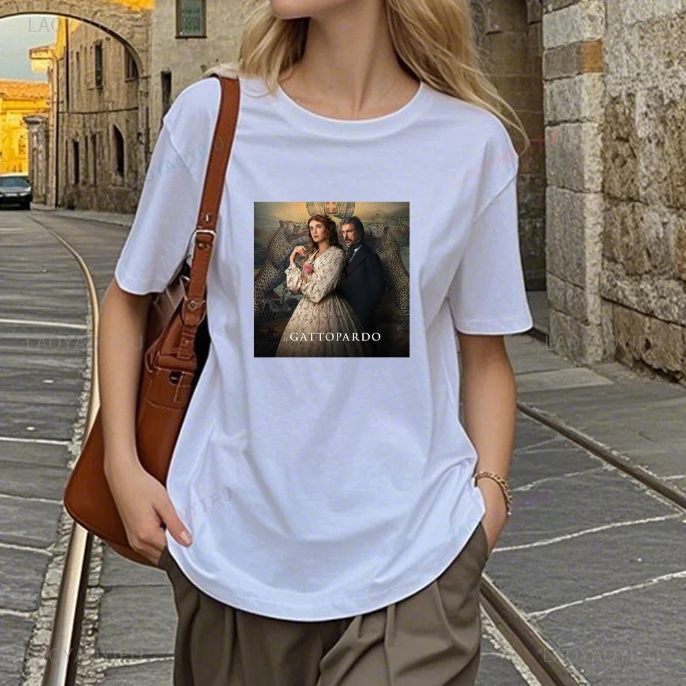 II Gattopardo Men's Summer Short Sleeve Cotton T-Shirt Tops Italian TV Series Unisex Fashion Casual Summer Clothes for Women
II Gattopardo Men's Summer Short Sleeve Cotton T-Shirt Tops Italian TV Series Unisex Fashion Casual Summer Clothes for Women