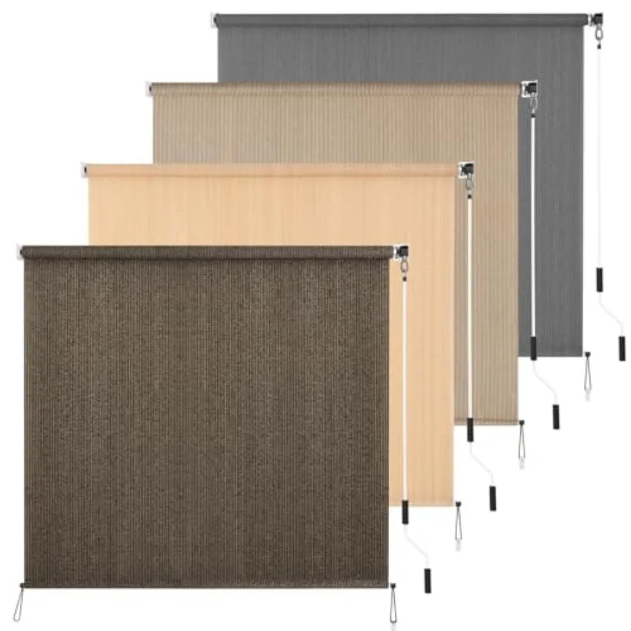 Outdoor Roller Shade 6' W x 8' L Cordless Patio Shades Roll Up Outdoors Blinds with UV Protection, Exterior Roller Shades Cloth
Outdoor Roller Shade 6' W x 8' L Cordless Patio Shades Roll Up Outdoors Blinds with UV Protection, Exterior Roller Shades Cloth
