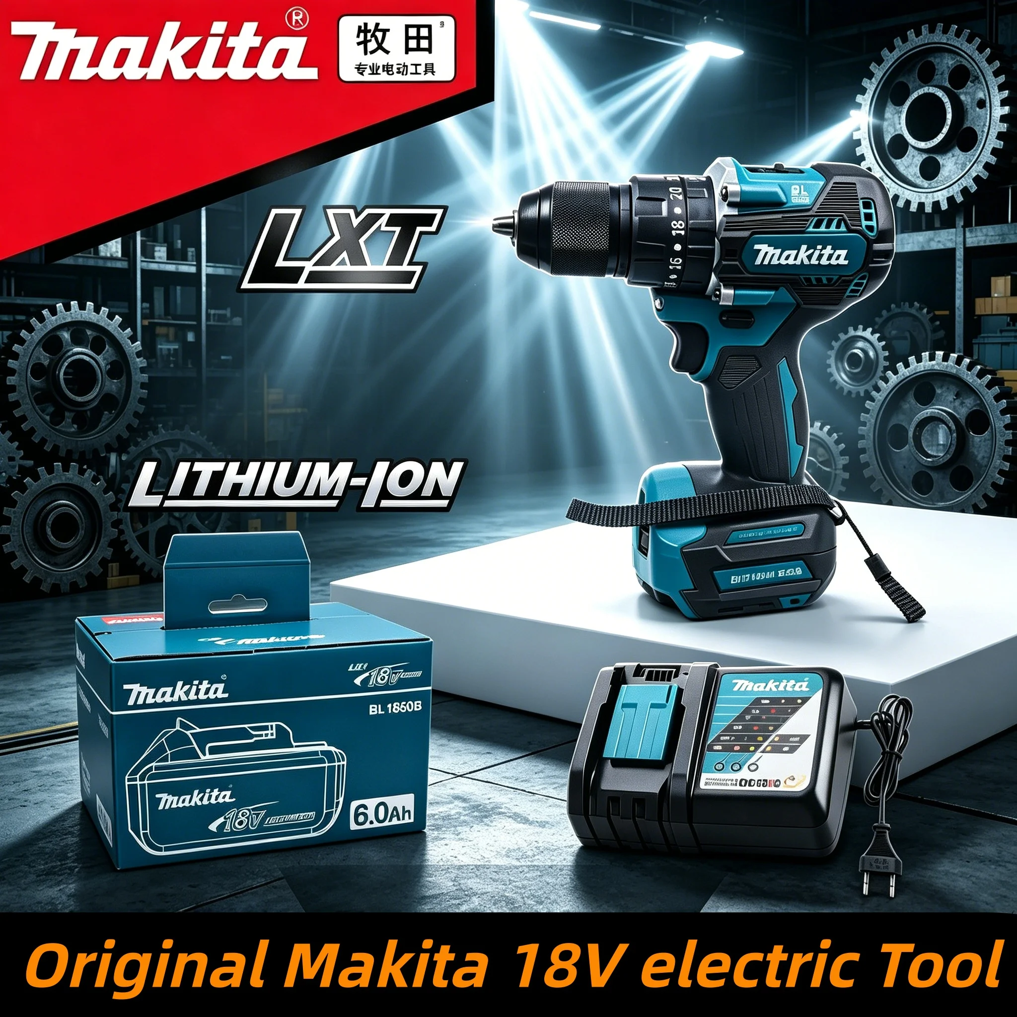 Original Makita 18V DDF487 Brushless Cordless Drill, Electric Screwdriver With 6.0Ah Battery Various Complete Packages
Original Makita 18V DDF487 Brushless Cordless Drill, Electric Screwdriver With 6.0Ah Battery Various Complete Packages