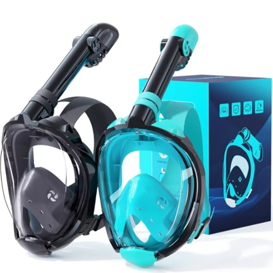 Snorkeling Gear for Adults: Full Face Snorkel Mask with Dry Top, Anti-Leak Anti-Fog, Foldable Design, Camera Mount, Mesh Bag Bl
Snorkeling Gear for Adults: Full Face Snorkel Mask with Dry Top, Anti-Leak Anti-Fog, Foldable Design, Camera Mount, Mesh Bag Bl