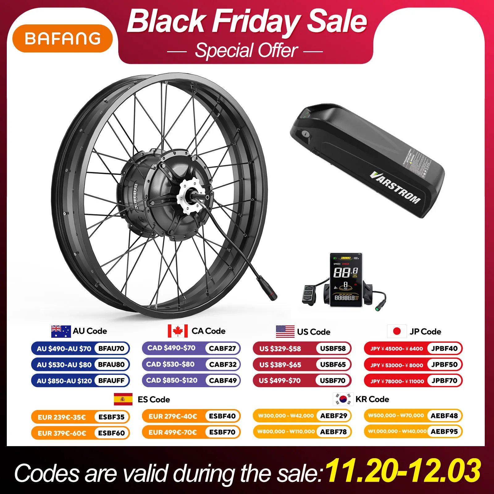 BAFANG 1000W Hub Motor Wheel G062 Fat Ebike Kit 20 26 inch Electric Bicycle Bike Rear Motor Conversion Kit 13Ah 20Ah Battery
BAFANG 1000W Hub Motor Wheel G062 Fat Ebike Kit 20 26 inch Electric Bicycle Bike Rear Motor Conversion Kit 13Ah 20Ah Battery