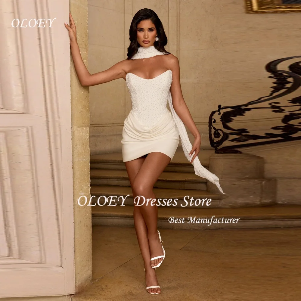 OLOEY Shiny Satin Mini Wedding Dress Strapless Pleat Short Bride Gowns Elegant Classy Boho Bridal Gowns Customized 2026
OLOEY Shiny Satin Mini Wedding Dress Strapless Pleat Short Bride Gowns Elegant Classy Boho Bridal Gowns Customized 2026